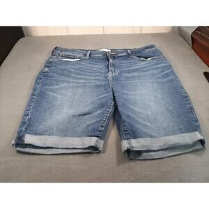Levis Bermuda Shorts Womens 18 Med Wash Normcore Casual Americana Retro